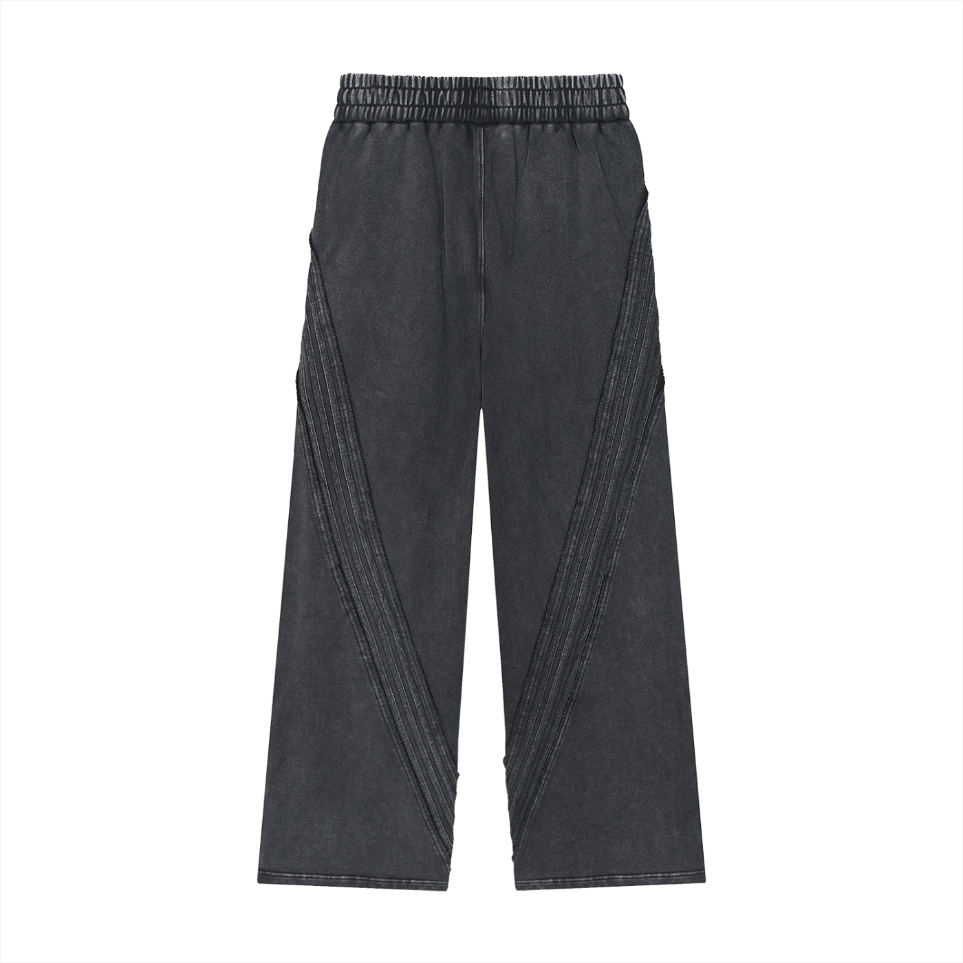 Baggy Stripe Ripped Sweatpants