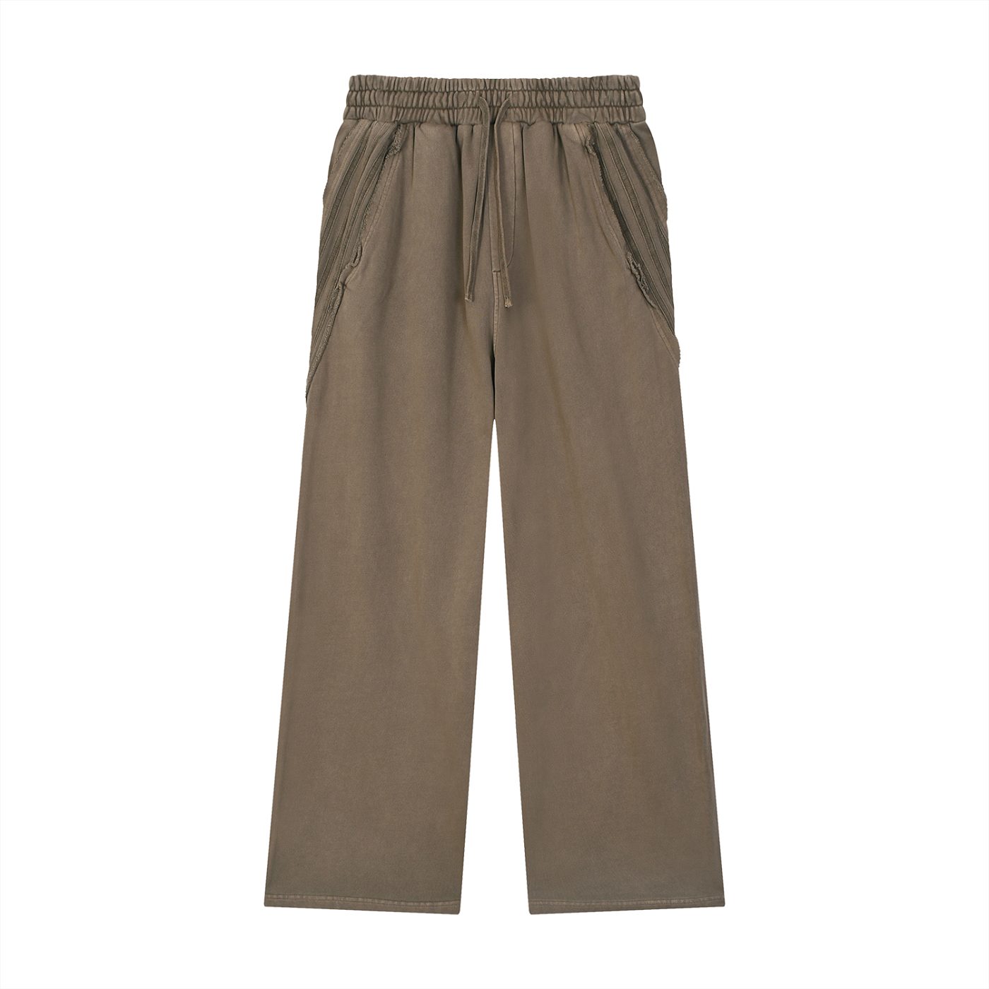 Baggy Stripe Ripped Sweatpants