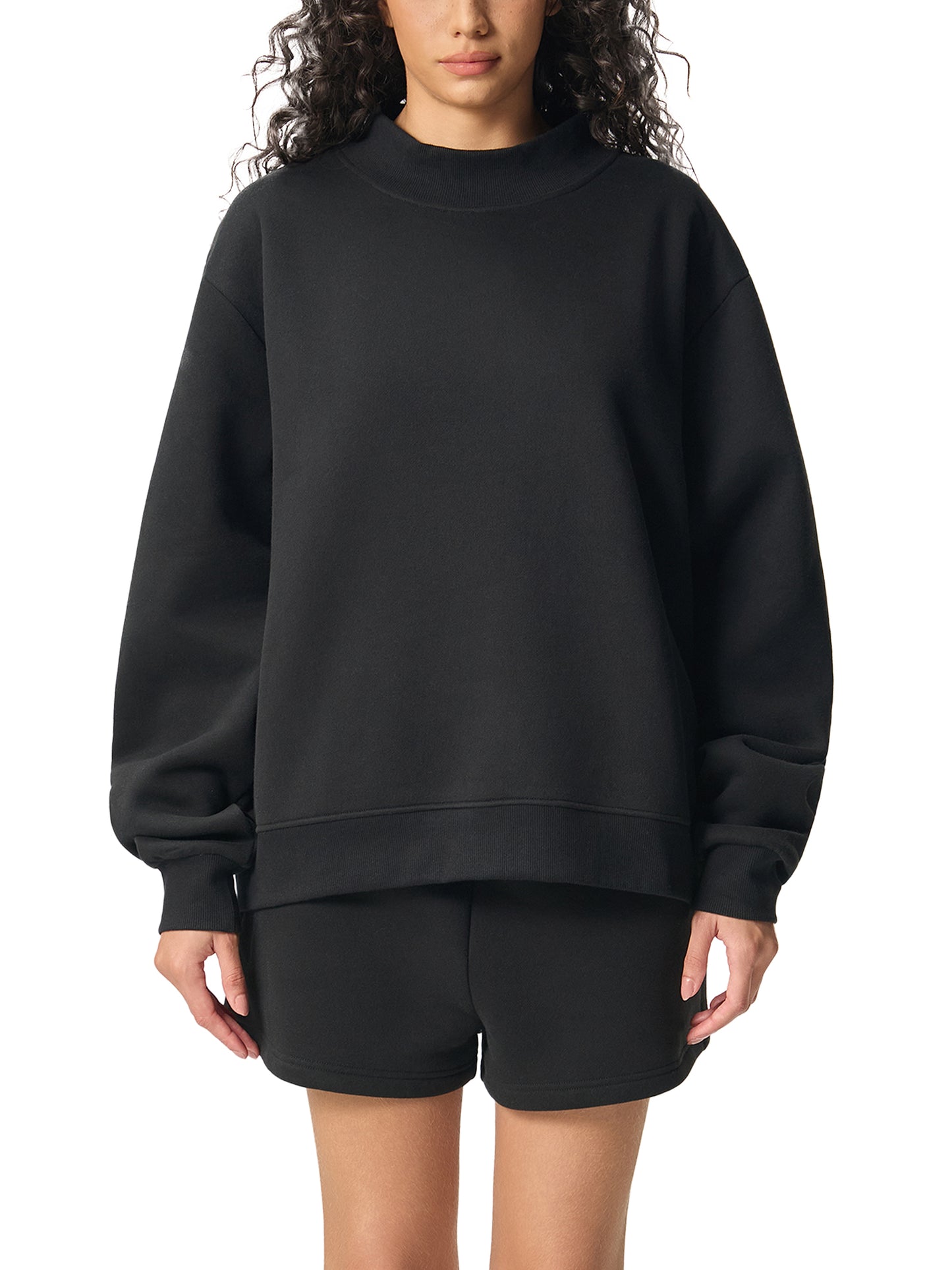 Heavyweight Mock Neck Crewneck