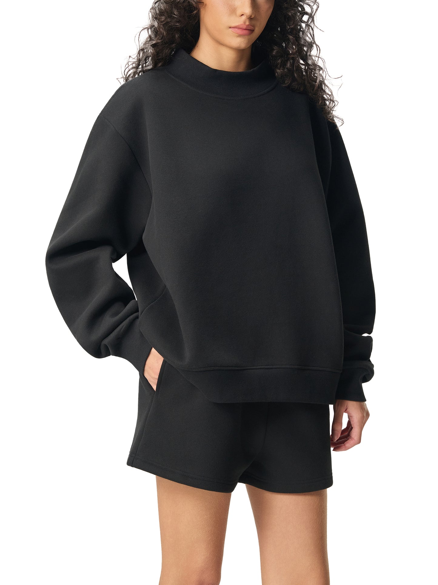 Heavyweight Mock Neck Crewneck